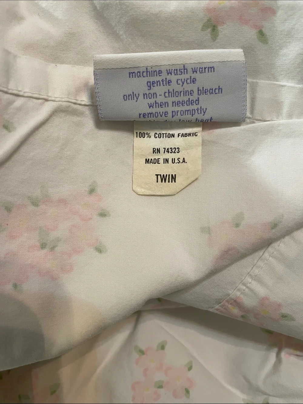 Pottery Barn Kids Pink Floral Fitted and Flat Sheet Set vintage granny chic